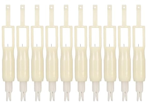Infila ago per macchina da cucire Infila ago per macchina da cucire automatico Strumento per infilare l'ago per macchina domestica Bianco 10 pezzi Resistente plastica Riduzione