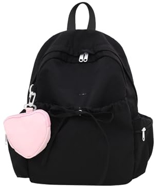 Asukohu Simple Lovely Mochilas de viaje, mochilas de día, universidad, escuela secundaria, bolsa de moda para mujeres y hombres, bolsas de viaje mochilas, Black, Mass Beauty