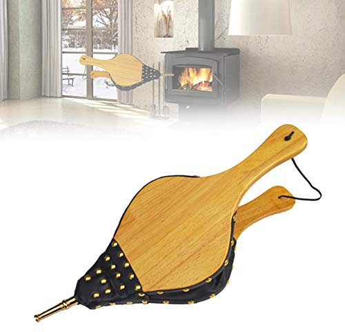 NANANA Fuelle de Chimenea Soplador de Fuelle de Madera Soplador de Chimenea Manual Barbacoa y Camping, para Acampar al Aire Libre Parrilla de Barbacoa, Opción Multiple,B