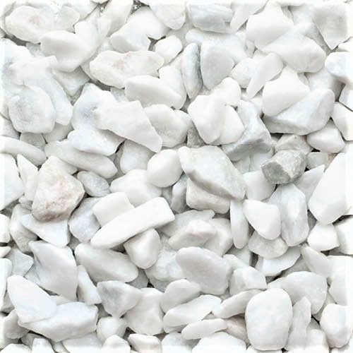 Sassi ciottoli colorati Granulato Bianco Carrara 8-16 mm decorazione giardino pietre colorate sacco da 10 kg Vivaio di Castelletto