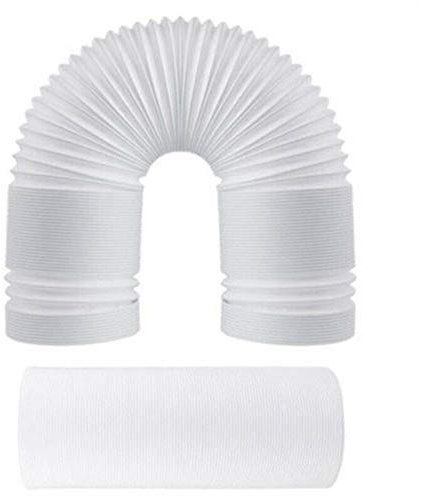 GYMNASTIKA Tragbare Klimaanlage Schlauch Verlängerung, PP Klimaanlage Schlauch, Ausziehbar Klimaanlagen Schlauch Abluftschlauch für Klimaanlage, Abzugshaube, Wäschetrockner White 130mm x 3m