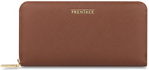 Frentree® Damen Portemonnaie mit vielen Fächern, Klassische große Geldbörse mit Handyfach und RFID-Schutz, inkl. Geschenkverpackung