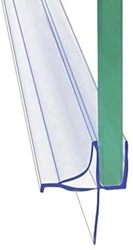 Frameless Shower Door Bottom Seal Shower Sweep with Drip Rail for 1/4 Glass,36 Long, Vinyl, Clear