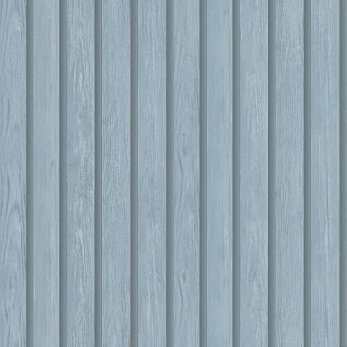 Papier peint à lattes de bois Bleu Holden 13302
