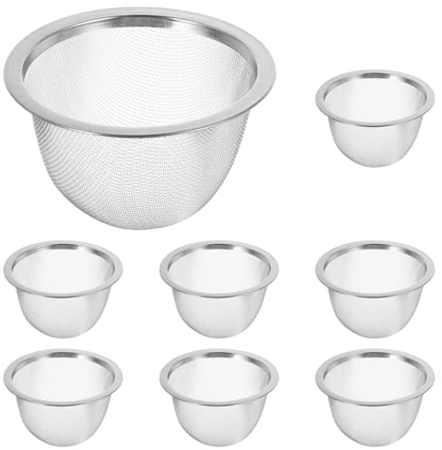 Angoily Filtro De Té De Acero Inoxidable 7 Cm 8 Piezas Colador De Té Resistente Para Hojas Sueltas Infusor De Metal Para Preparar Té En Casa Accesorio Para Taza De Té