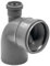 HT Tubo di derivazione arco DN 110 mm x 50 mm grigio | angolo di scarico plastica PVC PP (90° top)