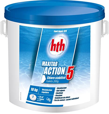 HTH Maxitab Action 5 - Galets de Chlore stabilisé 10kg