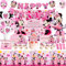 Kindergeburtstag Deko-Minnie Mouse Geburtstagsdeko 95 Stück Schön Geburtstag deko Pappteller Kindergeburtstag Birthday Party Supplies Geburtstag Teller Set Folienballon für Themenparty