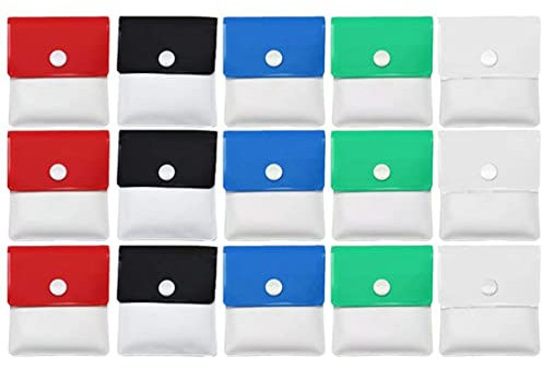 15 Pack Pocket Ashtrays, Portable Ashtrays Ash-Pouch Compact Fire Resistant Cigarette Ash Pouch PVC Odorless -Assorted Colors