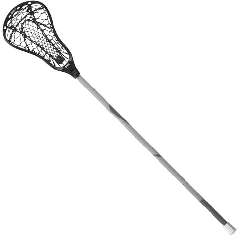 STX Lacrosse Fortress 300 Girls Complete Stick with Crux Mesh 2 Pocket, Black