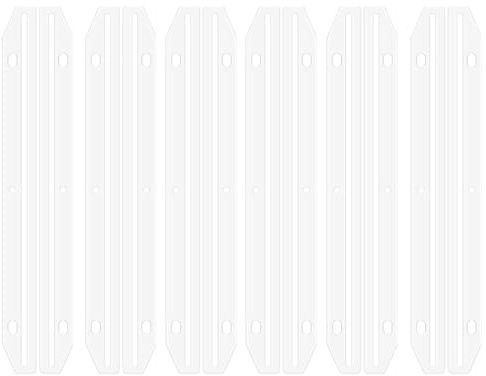 60Pcs 3 Ring Binders,Magazine Holders for Binders 3 Hole Punched Plastic Magazine Organizer Binder Accessories 3 Ring Binder Insert Strips for File Book Paper Magazine Collector, Translucent White