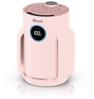 Shark NeverChange5 Air Purifier for Home, Bedroom, Office, Room Coverage 23sqm, 5-Year HEPA Filter Traps 99.97% of Allergens including Dust, Pollen, Pet Dander, Quiet, LED Display, Quartz HP072UKPK