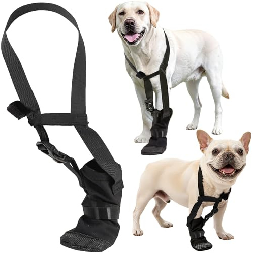 CHONGQILAO Stivali per Cani Paw Protector, Calze di Protezione e Recupero per Cani, Scarpe per Cani per Zampe Ferite, Protezioni per Zampe di Cane Calzini Antiscivolo Cane, Calzini Cane Impermeabili