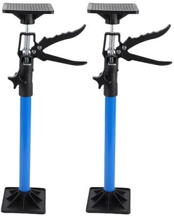 Asixxsix Martinetti per Armadietti, capacità di Carico di 40 Kg, Telescopico 50 * 115 Cm, Palo di Supporto Regolabile, Sollevatore per Mobili con Piastre di Base per l'installazione di Armadietti e