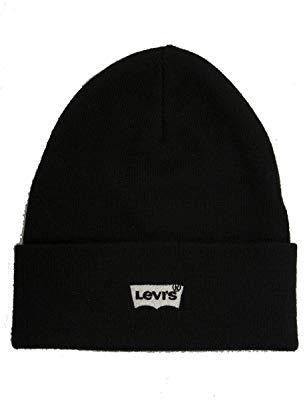 Levi's Batwing Embroidered Slouchy Beanie, Cuffia Uomo, Nero (Regular Black), Taglia Unica
