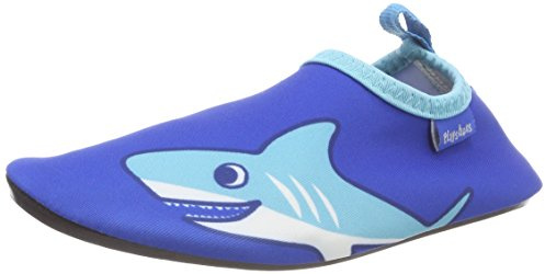 Playshoes Barfuß-schuhe Unisex Kinder Wassersportschuh, Hai, 24/25 EU