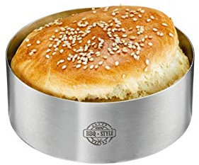 GEFU Burger-Ring BBQ – Edelstahl-Formring Ø 10,8 cm für perfekte Burger, Buns & Spiegeleier | Auch zum Speisen Anrichten | Spülmaschinengeeignet