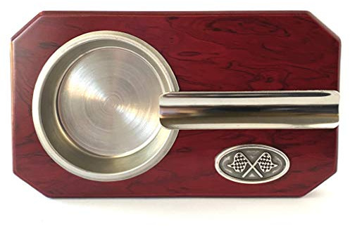 Cigar Cutters by Jim Racing Flags Custom Cigar Ashtray – Cigar Accessories for Racers, Race Car Drivers (Racing Flags)