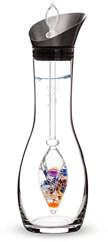 VitaJuwel Era AYURVEDA | Crystal Water Carafe with Milk Opal, Amethyst, Clear Quartz, Lapis Lazuli, Garnet, Carnelian & Orange Calcite
