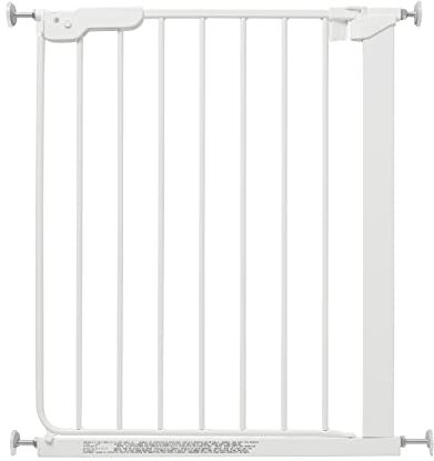 BabyDan Esbjerg, Extra Slim Ohne bohren Treppenschutzgitter, 60,5-66 cm, Baby-/Sicherheitsgitter, Weiß, Hergestellt in Dänemark - (Haustiergitter/Hundegitter)