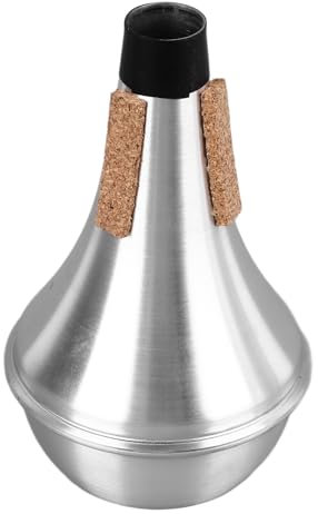 Blanketswarm Trompeten-Übungsdämpfer, Aluminiumlegierung, Weicher Kork, Geräuschreduzierung, Trompeten-Übungsschalldämpfer, Übungsdämpfer für Trompete für Anfänger und Studenten, Mini-Trompetendämpfer
