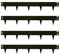 Garden Gear Heavy Metal Border 4 Pack Steel Edging 1.06m Long & 16cm High Easy Installation Rustproof Landscaping Flowerbed Pathway Edge (Black)