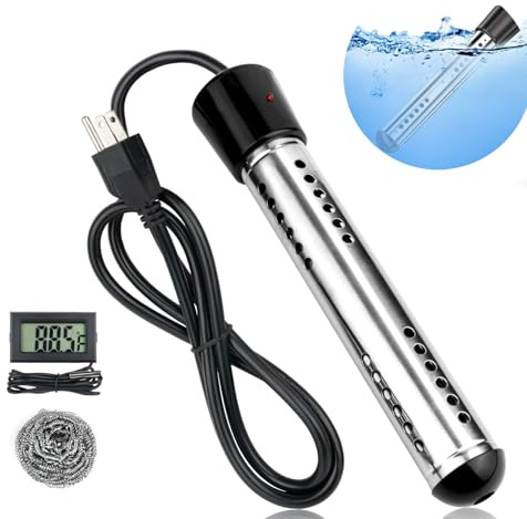 Immersion Water Heater Electric Water Heater Pool heater2000W 110V Bathroom Portable Basin Heater Immersion Water Heater Bathtub Water Heater Inflatable Pool Home Outdoor School Application