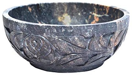 Nirvana Class - Soapstone Scrying and Smudge Bowl (Scrying - Bowls & Mirrors) (4 Inch) From India