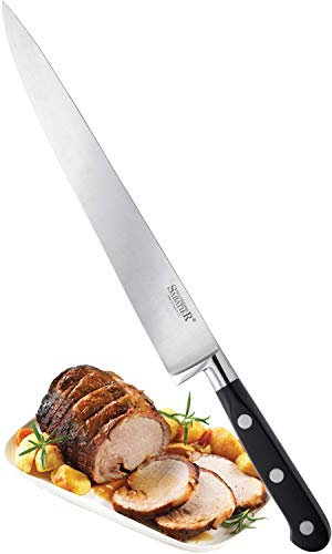 Taylors Eye Witness Sabatier Professional Kitchen Carving Knife - 8in/20cm Full Tang, Taper Ground Stainless Steel Blade. Triple Rivet Comfort Handle. Sharper for Longer