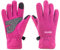 Arcweg Handschuhe Kinder Fleece Warm Laufhandschuhe Winter Gloves rutschfest Fahrradhandschuhe Touchscreen Winterhandschuhe Jungen Mädchen Fingerhandschuhe Camping Laufen Altrosa L-XL 7-8 Jahre