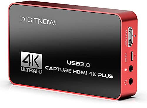 4K Plus USB 3.0 60S Scheda di acquisizione, HDMI Video Capture No Lag Passthrough per registrazione , Risoluzione di acquisizione fino a 4K nel formato NV12 di altissima qualità per giochi, streaming