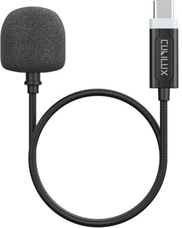 Cubilux Microfono USB C a collo di cigno, microfono boom Type C per MacBook Pro/Air, iPhone 17/16/15, iPad Pro/Air, Galaxy S25/S24/S23, Tab S11/S10/S9, Pixel 10/9/8, 30 cm