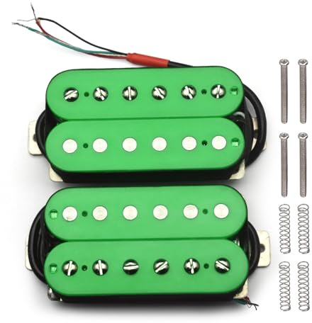 SAPHUE Alnico 5 Electric Guitar Pickup Humbucker Double Coil Pickup Alnico V Guitar parts (Green)