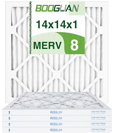 BOOGUAN Filters 14 x 14 x 1 MERV 8 Luftfilter, plissiert, HVAC HC Ofenfilter, 4 Packungen