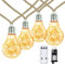 StarryEver LED Lichterkette Außen und Innen, Vintage 6M Warmweiß Lichterkette Aussen Strom, Bruchsicher A60 20 LED Lichterketten Glühbirnen Beleuchtung für Outdoor Garten Balkon Hochzeit Zelt Café
