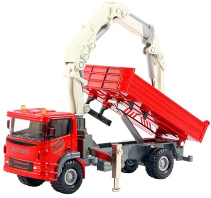 Sharplace Jouet de camion-grue moulé sous pression, modèle de grue Miniature, cadeaux de fête, Simulation de véhicule d'ingénierie, modèle de camion de, Rouge