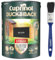 Cuprinol 5L Ducksback Fence and Shed Paint – Black with SupaDec Paint Brush | 5 Year Weatherproof Wood Treatment | Non-Drip, Quick Drying, Waterproof Finish for Outdoor Timber