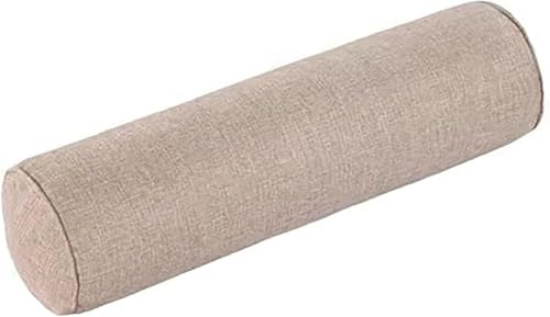 Cuscino Cervicale per Dormire - 15x45/20x50cm linen Lombare Supporto Cuscini - con Federa Rimovibile e Lavabile - Cuscino Cilindrico Rotondo per Letto Divano,Gambe,Schiena(Color10,20x80cm/8x31in)
