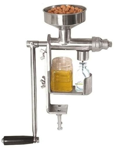 Macchina della pressa dell'olio, estrattore dell'olio dell'acciaio inossidabile per arachidi, sesamo, noci e semi di girasole, spremiagrumi portatile a manovella, uso domestico