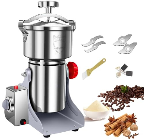 Macinapepe elettrico 3500W,Macinapepe elettrico, 800 g trituratore professionale per cereali, spezie, caffè ed erbe medicinali