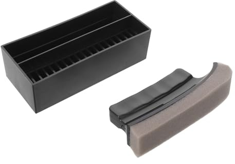 Healvian Kit Pulizia Barba Uomo Spugna Efficiente e Supporto Compatto in Plastica per Rimuovere Peli e Risciacquo Rapido per Utilizzo Quotidiano e Regali