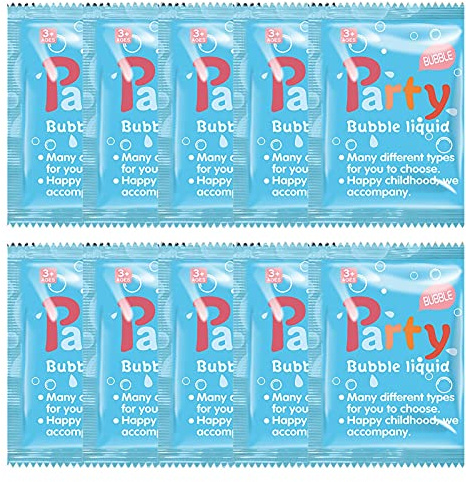 Greatideal Bubble Liquid, 10ML Bubble Concentrate for Bubble Machine, Concentrated Bubble Liquid Bag, Bubble Solution Refill, Bubble Concentrate Solution for