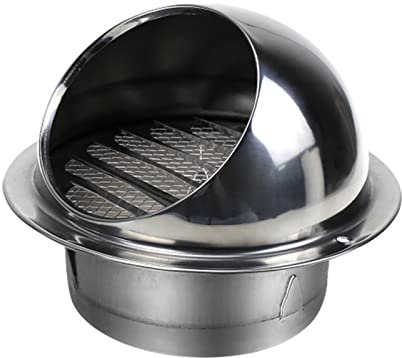 SHUDONGDEN Redonda Rejilla De Ventilación De Acero Inoxidable,Tapa De Ventilación Redonda,Campana De Rejilla De Ventilación Redonda De Acero Inoxidable,180mm/7.1in