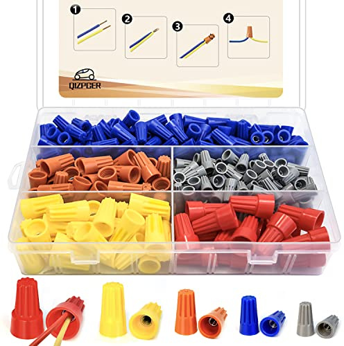 330 Pcs Wire Connectors Nuts Kit - Electrical Twist Wiring Splice Screw Caps Assortment