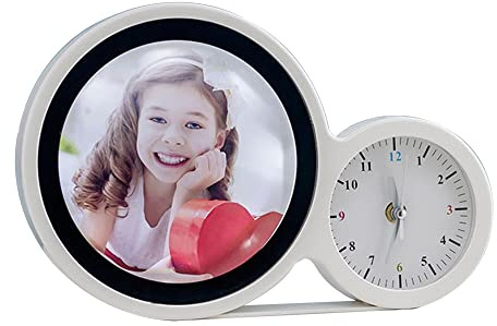 Reloj Despertador Digital con Foto Personalizada, luz LED, Cubo Moderno, Reloj Despertador de Escritorio, Muestra la Hora para la Sala de Estar, el Dormitorio, el hogar