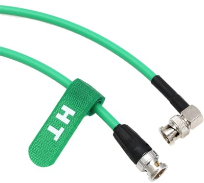 HangTon Câble Vidéo Coaxial 6G 12G 4K Sdi Bnc À Bnc Canare Lv - 61S 75 ohm Pour Moniteur D'Appareil Photo Flex Shield 80cm Vert