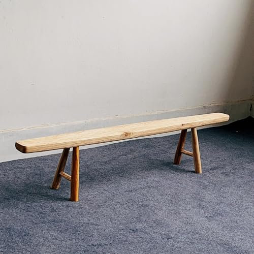 LLYLAFDC Sitzbank Holz Schuhregal,Esszimmerbank Sitzbank,mit Massivholzbeinen Küchenbank,Bank Ohne Lehne Für Eingangsbereich, Flur, Wohnzimmer, Ende des Bettes(23.6 * 9.8 * 3.9in/60 * 25 * 10cm)
