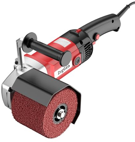 ZrgGea Surface Conditioning Tool, 1400W Handheld Stainless Steel Polisher, 6 Variable Speed Metal Burnishing Machine, Sander Tool with Polishing Wheels, For Metal, Stainless Steel, Plastic, Wood