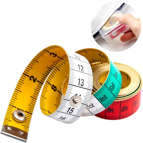 Mètre ruban à mesurer portable double face en polyuréthane souple pour les couturiers ; idéal pour les couturières accessoires de couture ou comme mètre ruban pour les mesures corporelles en pouces et