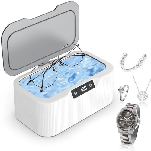 KLYDBMYT Limpiador ultrasónico de 20 W, Limpiador ultrasónico de Gafas y Joyas, máquina de Limpieza ultrasónica de 500 ml, baño de Lavado por ultrasonidos para Gafas